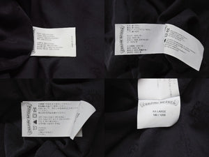 極美品 CHROME HEARTS クロムハーツ クロスボールボタン ヘリンボーン Pコート コットン ネイビー サイズXXL 中古 4b006399