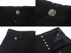 新品未使用 CHROME HEARTS クロムハーツ CARPENTER DOUBLE KNEE カーペンター ダブルニーパンツ サイズ36 クロスボール シルバー925 中古 4b006402