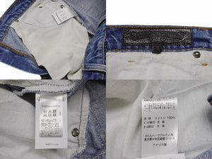未使用 CHROME HEARTS クロムハーツ × Levi's リーバイス セメタリークロスパッチ デニムミニスカート サイズ26 10パッチ 中古 4b006403 