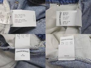 未使用 CHROME HEARTS クロムハーツ × Levi's リーバイス セメタリークロスパッチ デニムミニスカート サイズ26 10パッチ 中古 4b006403 