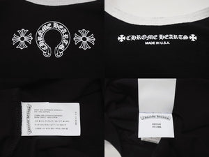未使用 CHROME HEARTS クロムハーツ HORSESHOE ホースシュー CHプラス キャミソール ブラック ホワイト サイズM 中古 4b006404
