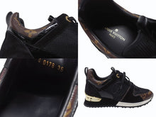Load image into Gallery viewer, LOUIS VUITTON ルイヴィトン 1A3CVW ランアウェイ・ライン スニーカー モノグラム ブラック ブラウン サイズ35 美品 中古 4b006413