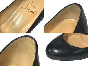 Christian Louboutin クリスチャンルブタン パンプス Top Street Patent 85 ブラック レザー 36 美品 中古 4b006416
