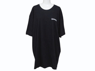極美品 CHROME HEARTS クロムハーツ ラスベガス限定 ロゴプリント半袖Ｔシャツ スクロールラベル ブラック コットン サイズXXL 中古 4b006419