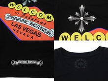 Load image into Gallery viewer, 極美品 CHROME HEARTS クロムハーツ ラスベガス限定 ロゴプリント半袖Ｔシャツ スクロールラベル ブラック コットン サイズXXL 中古 4b006419