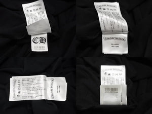 極美品 CHROME HEARTS クロムハーツ ラスベガス限定 ロゴプリント半袖Ｔシャツ スクロールラベル ブラック コットン サイズXXL 中古 4b006419