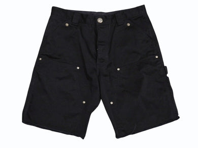 CHROME HEARTS クロムハーツ CARPENTER DOUBLE KNEE カーペンター ダブルニーショーツ クロスボール ブラック サイズ33 美品 中古 4b006420 