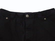 画像をギャラリービューアに読み込む, CHROME HEARTS クロムハーツ CARPENTER DOUBLE KNEE カーペンター ダブルニーショーツ クロスボール ブラック サイズ33 美品 中古 4b006420 