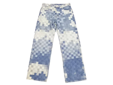 極美品 ルイヴィトン ルイヴィトン 24SS ダミエデニムスケートデニムパンツ RM241 GCO HQD87W ブルー サイズ34 中古 4b006421 