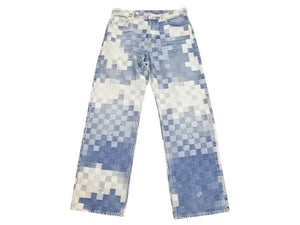 極美品 ルイヴィトン ルイヴィトン 24SS ダミエデニムスケートデニムパンツ RM241 GCO HQD87W ブルー サイズ34 中古 4b006421 