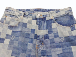 極美品 ルイヴィトン ルイヴィトン 24SS ダミエデニムスケートデニムパンツ RM241 GCO HQD87W ブルー サイズ34 中古 4b006421 