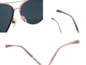 極美品 CHANEL シャネル ティアドロップ サングラス 4219-Q c.395/5R サイズ59□14 140 ココマーク チェーンテンプル ミラーレンズ 中古 4b006430