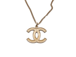 CHANEL シャネル ココマーク グリッター ネックレス 重量約7.9g 10A刻印 全長約47cm ゴールド メタル 美品 中古 4b0064327