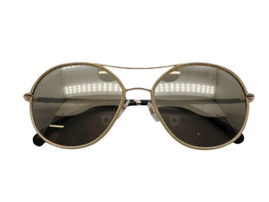 極美品 CHANEL シャネル ティアドロップ サングラス 4228-Q c.125/5A サイズ56□17 140 ココマーク ゴールドフレーム 中古 4b006439