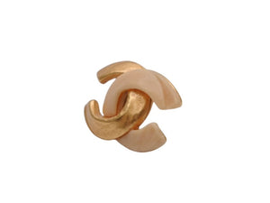 CHANEL シャネル ピアス アクセサリー ココマーク 両耳 マットゴールド 00T ゴールド アイボリー 4.2g 美品 中古 4b006445