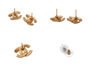 CHANEL シャネル ピアス アクセサリー ココマーク 両耳 マットゴールド 00T ゴールド アイボリー 4.2g 美品 中古 4b006445