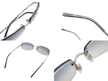 Load image into Gallery viewer, CHANEL シャネル リムレス サングラス 4093-B c.124/7B サイズ56□16 130 ココマーク ラインストーン グレー シルバー 美品 中古 4b006449