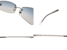 Load image into Gallery viewer, CHANEL シャネル リムレス サングラス 4093-B c.124/7B サイズ56□16 130 ココマーク ラインストーン グレー シルバー 美品 中古 4b006449