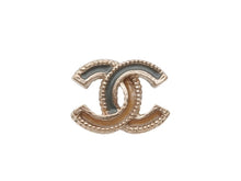 Load image into Gallery viewer, 極美品 CHANEL シャネル Coco Mark ココマーク A12A刻印 3g ゴールド グレーカラー ピアス 中古 4b006456