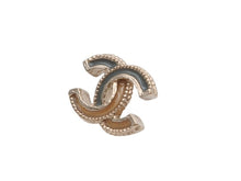 Load image into Gallery viewer, 極美品 CHANEL シャネル Coco Mark ココマーク A12A刻印 3g ゴールド グレーカラー ピアス 中古 4b006456