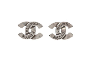 極美品 CHANEL シャネル Coco Mark ココマーク ピアス 99A 刻印 1.7g シルバー カラー アクセサリー 中古 4b006458