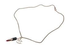 Load image into Gallery viewer, CHANEL シャネル ココマーク リップスティック ネックレス 重量約6.9g 04A刻印 全長約49cm ゴールド メタル 美品 中古 4b006459