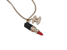Load image into Gallery viewer, CHANEL シャネル ココマーク リップスティック ネックレス 重量約6.9g 04A刻印 全長約49cm ゴールド メタル 美品 中古 4b006459