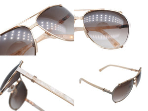 極美品 Christian Dior クリスチャンディオール CHICAGO2 シカゴ2 ティアドロップ型 イタリア製 サングラス ゴールドカラー 中古 4b006461