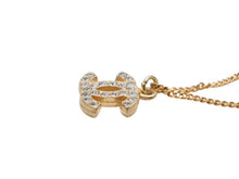 Load image into Gallery viewer, CHANEL シャネル ココマーク ラインストーン ネックレス 重量約2.9g 05P刻印 全長約48cm ゴールド メタル 美品 中古 4b006464