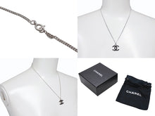 Load image into Gallery viewer, 新品未使用品 CHANEL シャネル ココマーク ネックレス 重量約6.6g 07V刻印 全長約48cm ブラック シルバー メタル 中古 4b006466