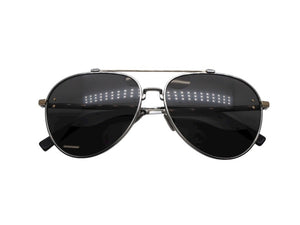 極美品 Christian Dior クリスチャンディオール CD Diamond A1U ティアドロップ型 シルバーブラックカラー イタリア製 中古 4b006469