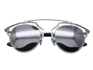 極美品 DIOR ディオール サングラス SoReal APPDC シルバーブラックカラー RM601BTUWJ サイズ48□22 140 ミラーレンズ 中古 4b006470