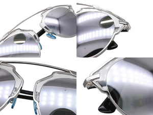 極美品 DIOR ディオール サングラス SoReal APPDC シルバーブラックカラー RM601BTUWJ サイズ48□22 140 ミラーレンズ 中古 4b006470