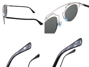 極美品 DIOR ディオール サングラス SoReal APPDC シルバーブラックカラー RM601BTUWJ サイズ48□22 140 ミラーレンズ 中古 4b006470