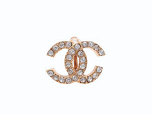 Load image into Gallery viewer, 極美品 CHANEL シャネル Coco Mark ココマーク ピアス ラインストーン ゴールドカラー 02A 刻印 4.9g アクセサリー 中古 4b006477