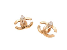Load image into Gallery viewer, 極美品 CHANEL シャネル Coco Mark ココマーク ピアス ラインストーン ゴールドカラー 02A 刻印 4.9g アクセサリー 中古 4b006477