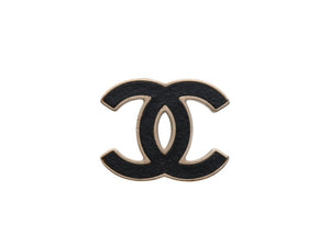 極美品 CHANEL シャネル Coco Mark ココマーク ピアス B13C 刻印 4.8g ゴールド ブラック カラー 中古 4b006479