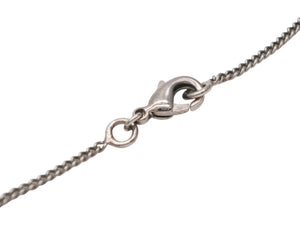CHANEL シャネル ココマーク ラインストーン ネックレス 重量約5.8g 08V刻印 全長約46cm シルバー メタル 美品 中古 4b006480