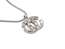 Load image into Gallery viewer, CHANEL シャネル ココマーク スクエアラインストーン ネックレス 重量約11.4g 01P刻印 全長約48cm シルバー メタル 美品 中古 4b006483