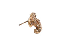 Load image into Gallery viewer, 極美品 CHANEL シャネル Coco Mark ココマーク ピアス ラインストーン ゴールドカラー 04A刻印 1.8g 中古 4b006484
