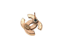 Load image into Gallery viewer, 極美品 CHANEL シャネル Coco Mark ココマーク ピアス ラインストーン ゴールドカラー 04A刻印 1.8g 中古 4b006484
