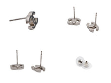 Load image into Gallery viewer, 極美品 CHANEL シャネル ピアス CoCo Mark ココマーク 04P刻印 0.8g シルバー ブラックカラー 中古 4b006485