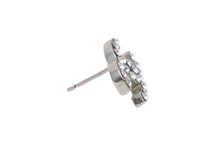 Load image into Gallery viewer, 極美品 CHANEL シャネル Coco Mark ココマーク ピアス ラインストーン シルバーカラー 06V 刻印 1.8g アクセサリー 中古 4b006489