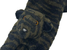 画像をギャラリービューアに読み込む, 未使用 KENZO ケンゾー Fur Striped Tiger Scarf ファーストライプタイガースカーフ ブラック カーキ ワンサイズ 中古 4b000650 