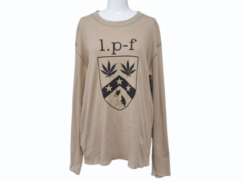 Lucien Pellat-Finet ルシアンペラフィネ 長袖 カットソー Tシャツ ブラウン 茶色 サイズ M コットン 中古 4b006515