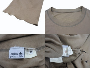 Lucien Pellat-Finet ルシアンペラフィネ 長袖 カットソー Tシャツ ブラウン 茶色 サイズ M コットン 中古 4b006515