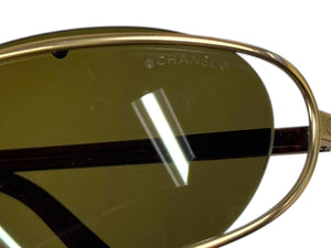 CHANEL シャネル サングラス アイウェア ヴィンテージ ココマーク 40 20 GP ゴールド ボルドー 美品 中古 4b006518