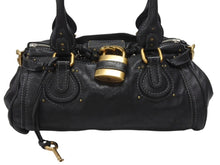 Load image into Gallery viewer, Chloe クロエ ハンドバッグ パディントン ワンショルダーバッグ ブラック レザー 7ESA02 ゴールド金具 美品 中古 4b006527