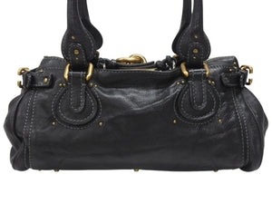 Chloe クロエ ハンドバッグ パディントン ワンショルダーバッグ ブラック レザー 7ESA02 ゴールド金具 美品 中古 4b006527