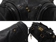 Load image into Gallery viewer, Chloe クロエ ハンドバッグ パディントン ワンショルダーバッグ ブラック レザー 7ESA02 ゴールド金具 美品 中古 4b006527